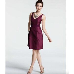 NWT J. Crew Women's Cocktail Dress Burgundy Sleeveless Lined Size 4